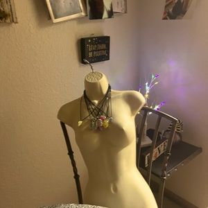 Gemstone necklace- can change color of the necklace- Ready to ship